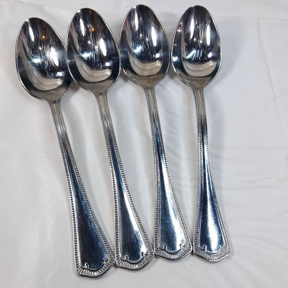 Waterford Somerset SET 4‎ Place Oval Soup Spoon PLS 5P-5 Stainless Vintage